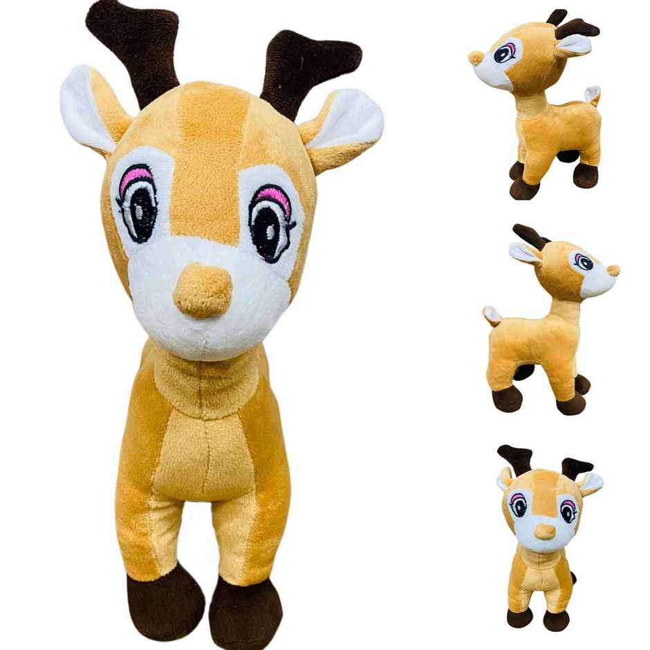 Dearjoy Baby Deer Shaped Soft Toy Mustard - 32Cm