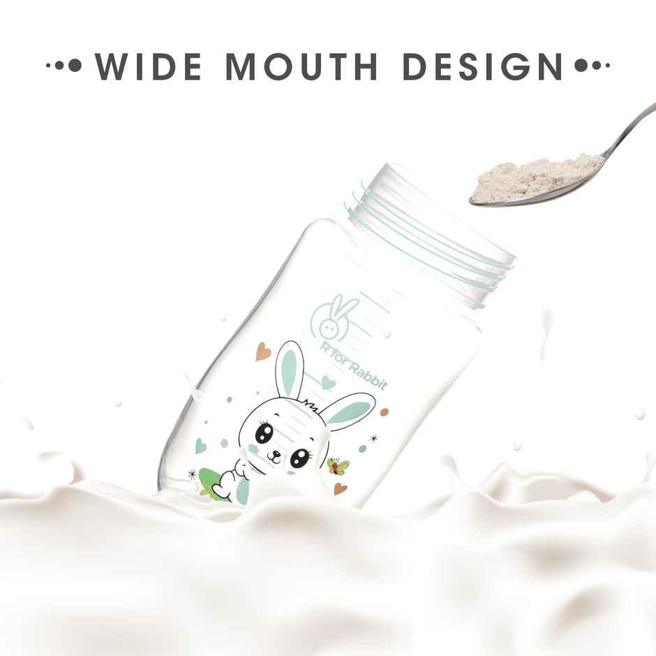 R for Rabbit Bunny Baby Spout Sippy Cup Bottle 240 ML Green