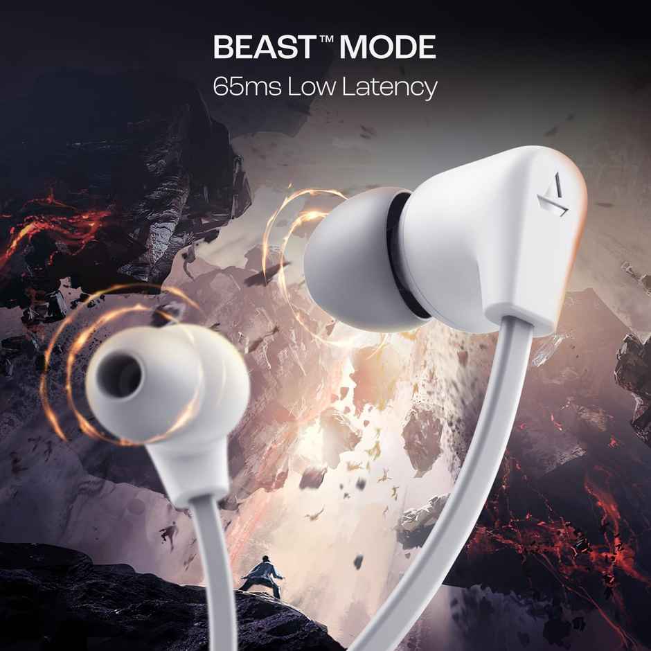 boAt Rockerz Trinity BT Neckband w/ 150H Playtime, Crystal Bionic Sound & ASAP Charge (Kutch White)