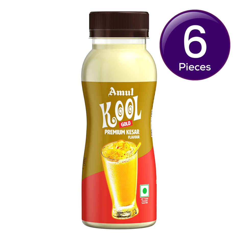 Amul Gold Kool Premium Kesar Flavoured Milk 180 ml Combo