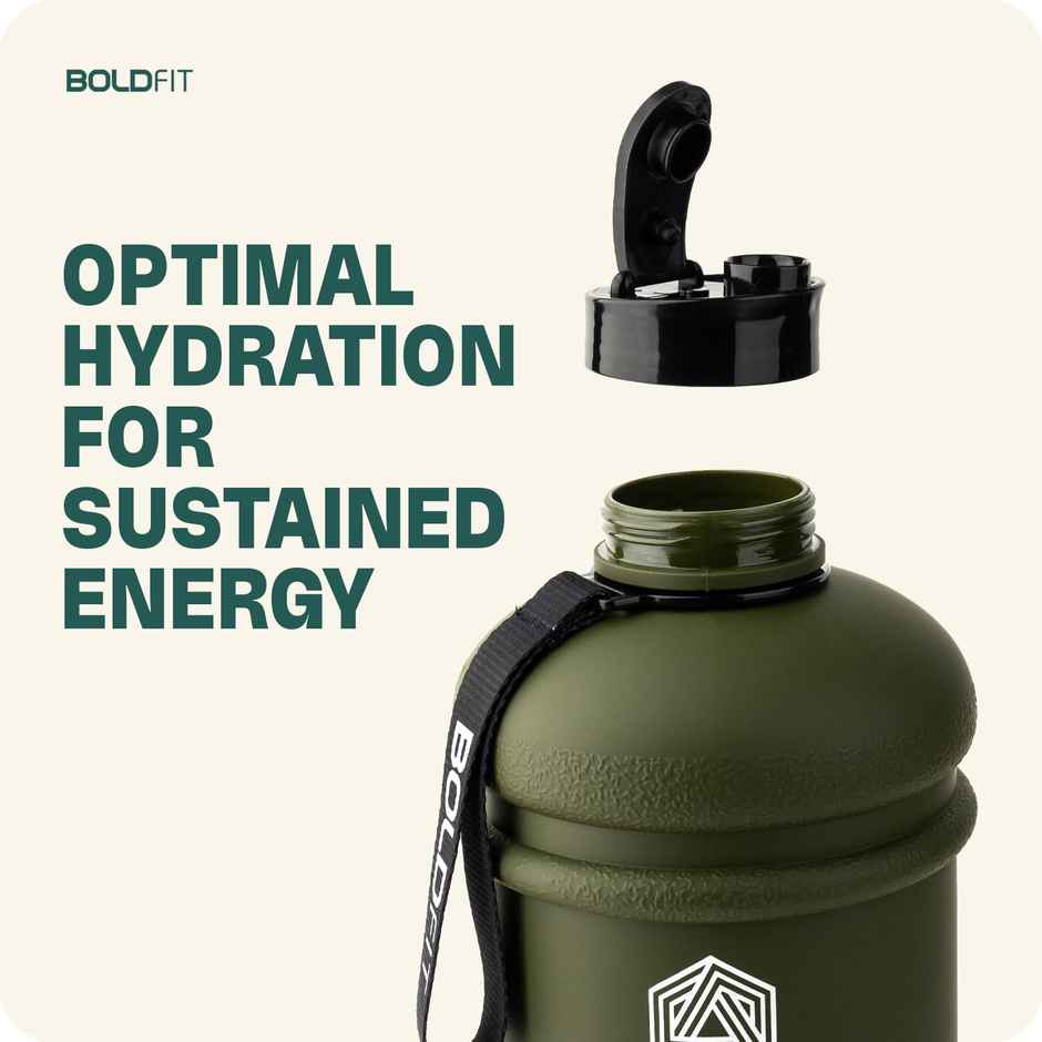 Boldfit 2 Litre Water Bottle For Gym Gallon Water Bottle 2+ | Army Green New