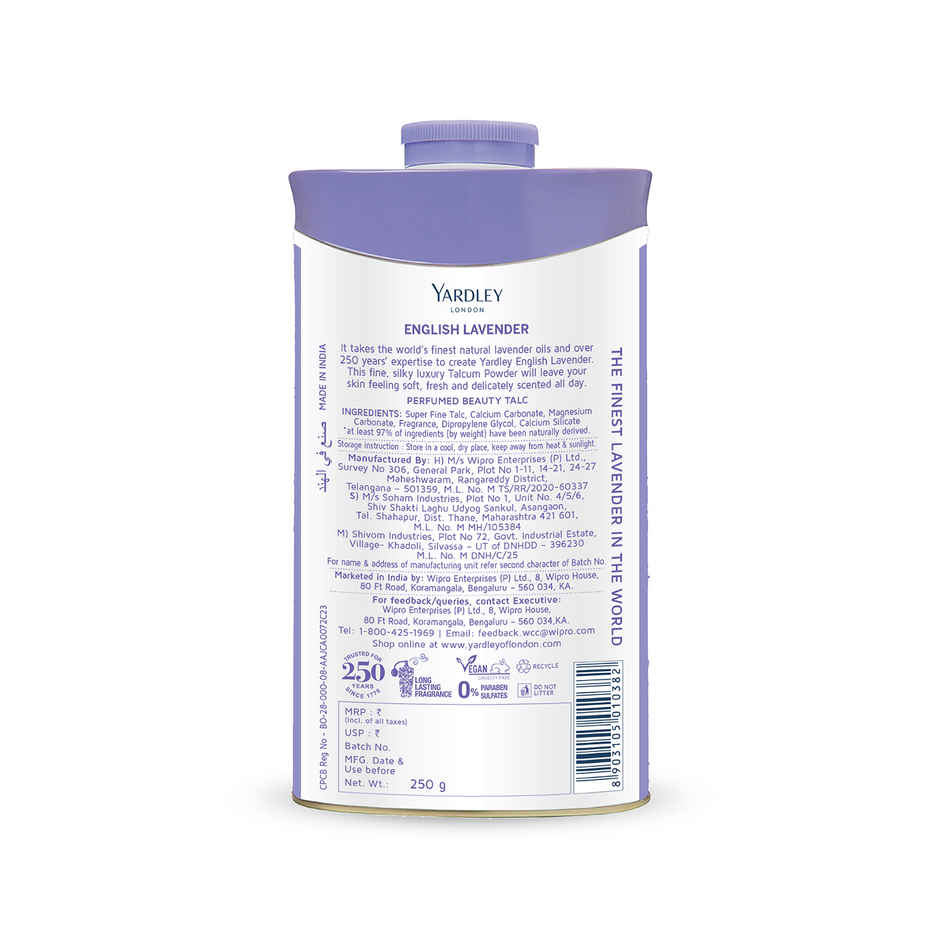 Yardley London English Lavender Perfumed Talcum Powder For Women