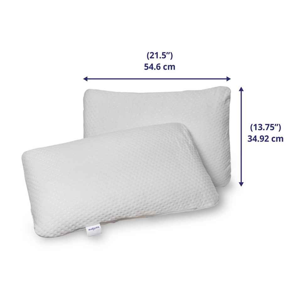 Wakefit Super Soft Foam Pillow | Regular Size | 21.5 x 13.75 x 5 inches | White | Pack of 1