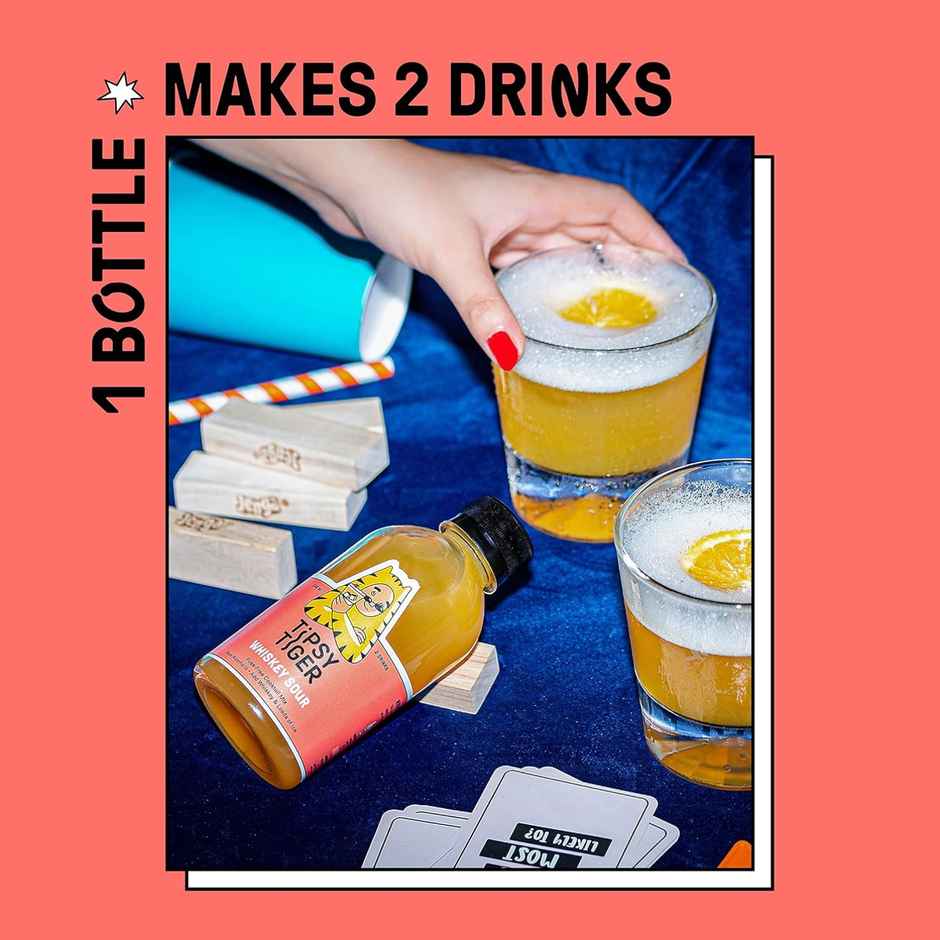 Tipsy Tiger Whiskey Sour Cocktail Mixer | Ready & Convenient