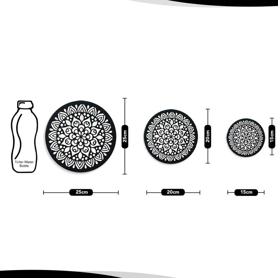 Ekhasa Mandala Mirror Wall Decor For Home | Mirrors Set For Wall | Foyer Decoration For Entrance