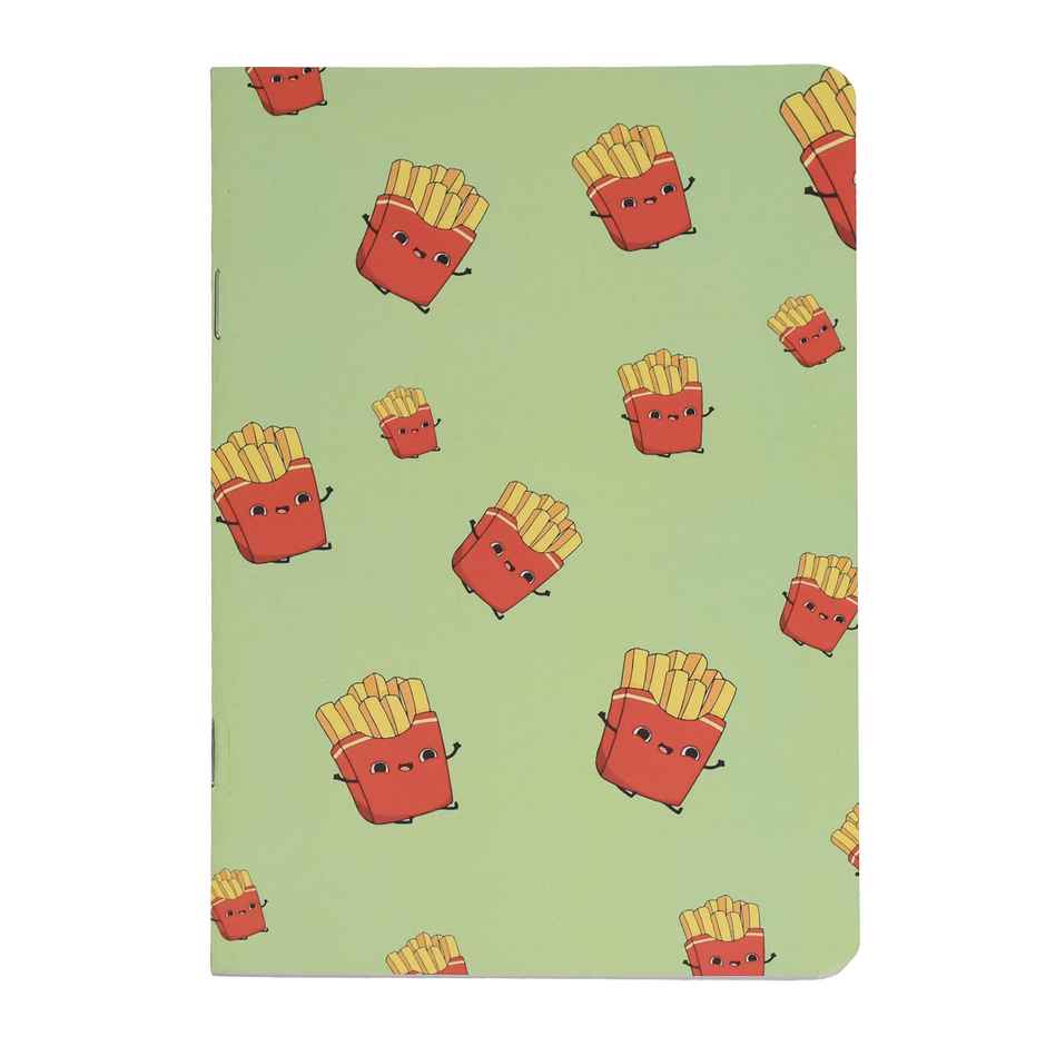 Papboo A5 Unruled Set of 4 Notebooks | 80 Gsm | 40 Pages | 21 x 15 cm | Snacks