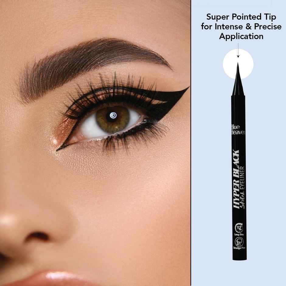 Blue Heaven Hyper Black Sketch Eyeliner Pen with Advanced Steel Ball Technology