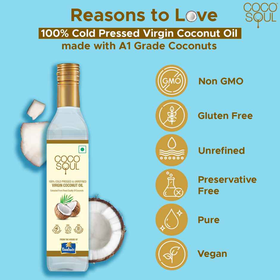 Coco Soul Cold Pressed Unrefined Virgin Coconut Oil