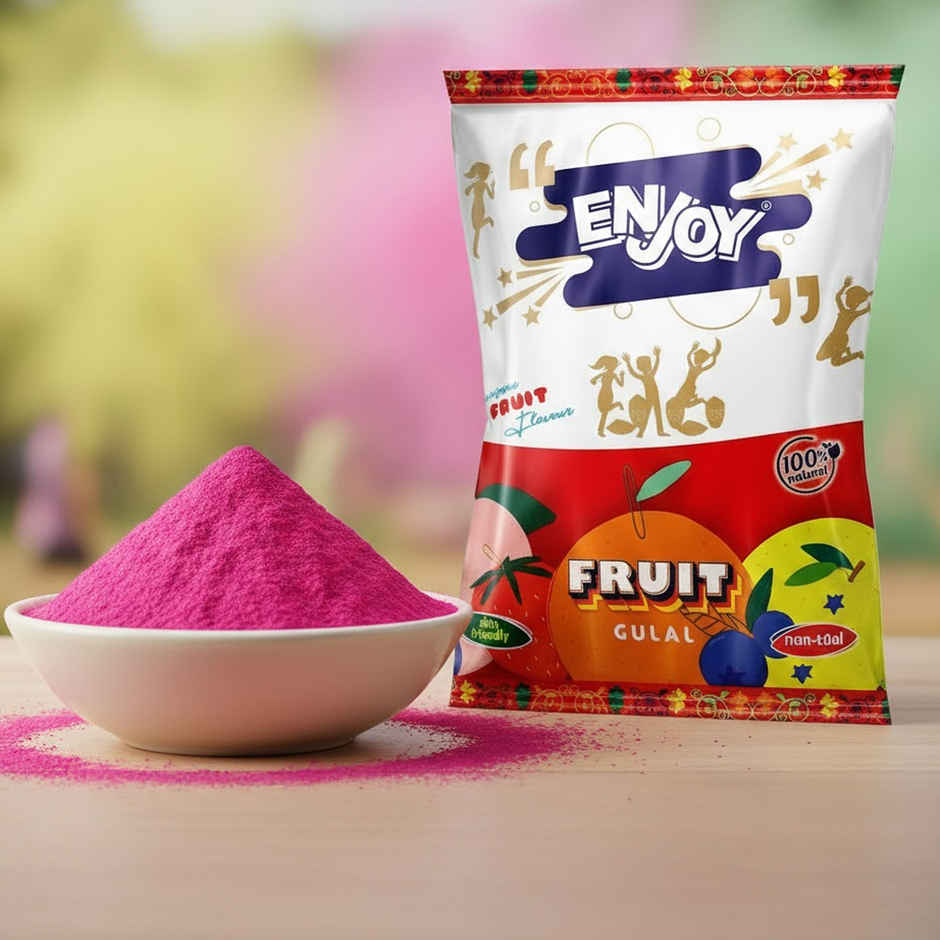 Enjoy Fruit Gulal | Pink | 80 g | Tota