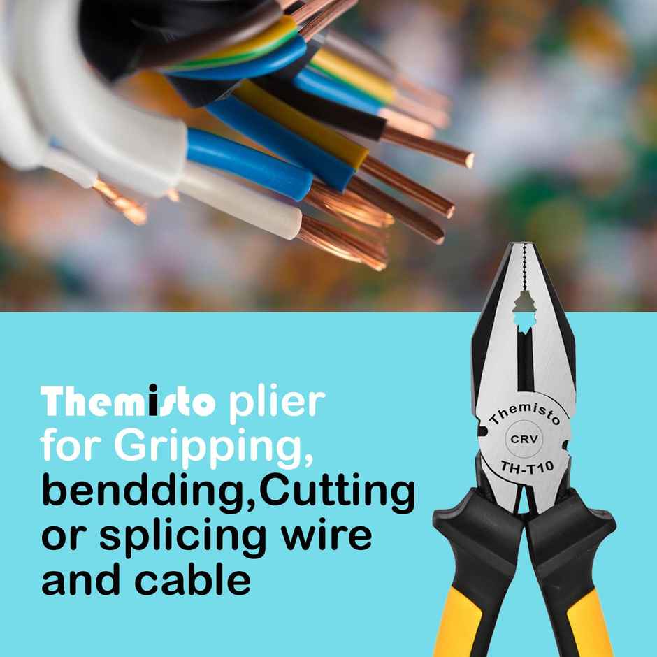 Themisto 8 Inch Combination Plier Crv (Yellow)