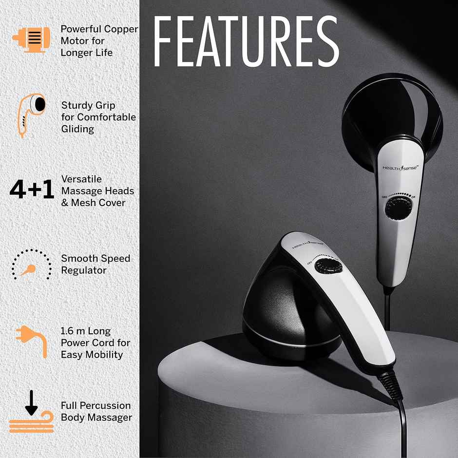 Healthsense Full Body Massager Back Massage , Sturdy Grip Handle,1 Year Warranty - Toner-Pro Hm 210