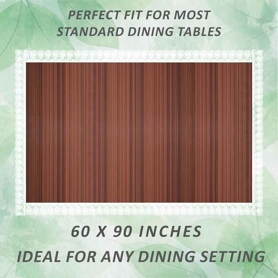 Kuber Industries Wooden Print 6 Seater Dining Table Cover | Table Protector Cover | 90 x 60 | Brown