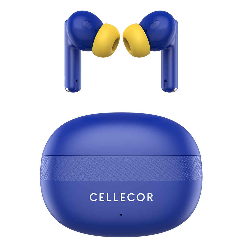 Cellecor Bropods C105 Tune TWS Noise Cancellation Earbuds | 50ms Low Latency | Fast Charging - Type-C | Yellow