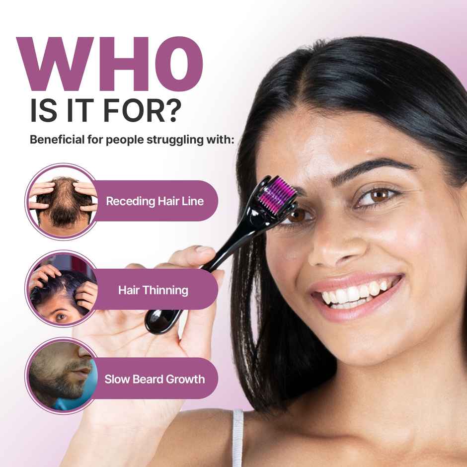 Sotrue Derma Roller 0.5 mm with 540 Stainless Steel Needles | Free Sanitizer 50ml