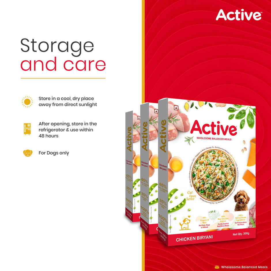 Active Real Chicken Biryani Dog Fresh Food