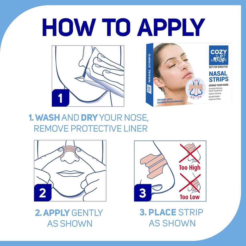 Cozy Nose Better Breathe Nasal Strips Pack Of 10