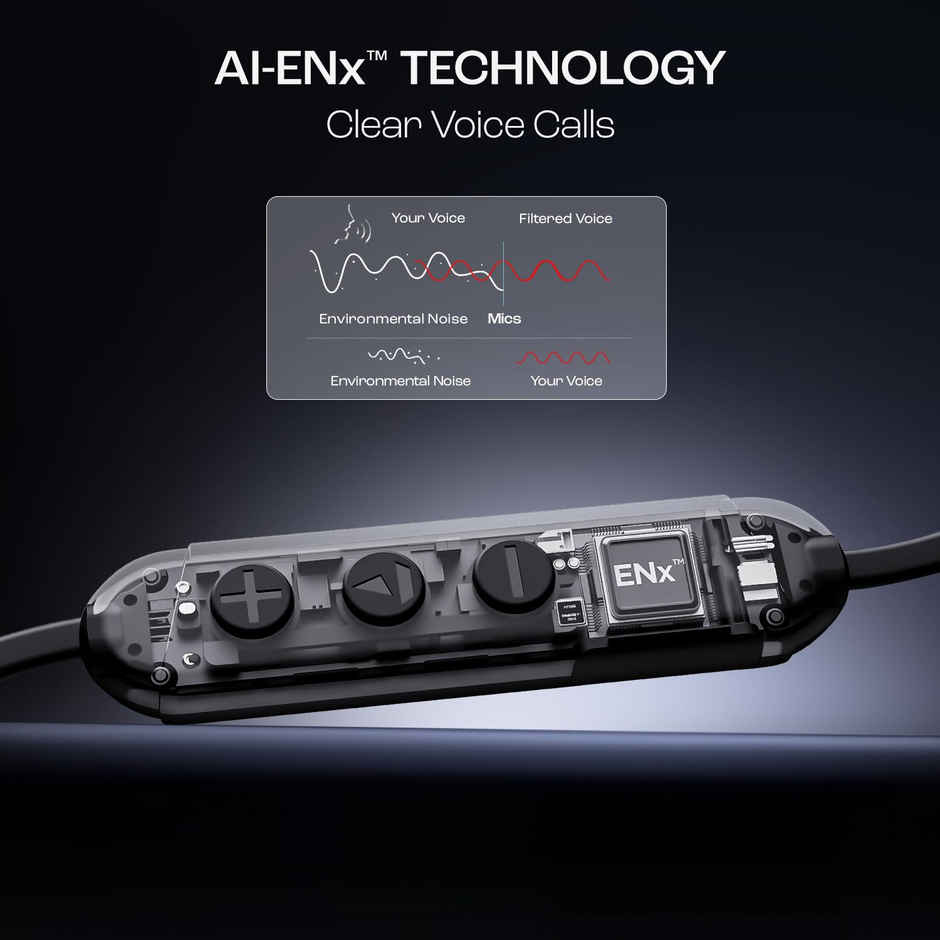 boAt Rockerz Trinity BT Neckband w/ 150H Playtime, Crystal Bionic Sound & ASAP Charge (Cosmic Black)