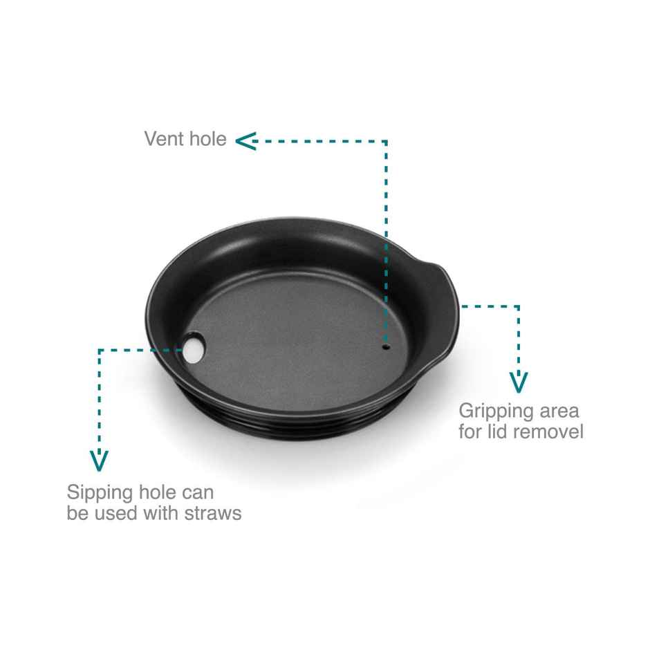 VAYA POPCUP Insulated Coffee Mug with Lid 250ml, Stainless Steel - Scarlet Sun