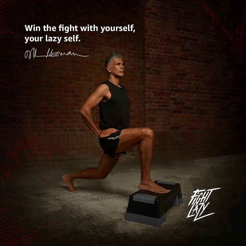 Lifelong Polypropylene Aerobics Stepper (LLAS04, Black & Grey)