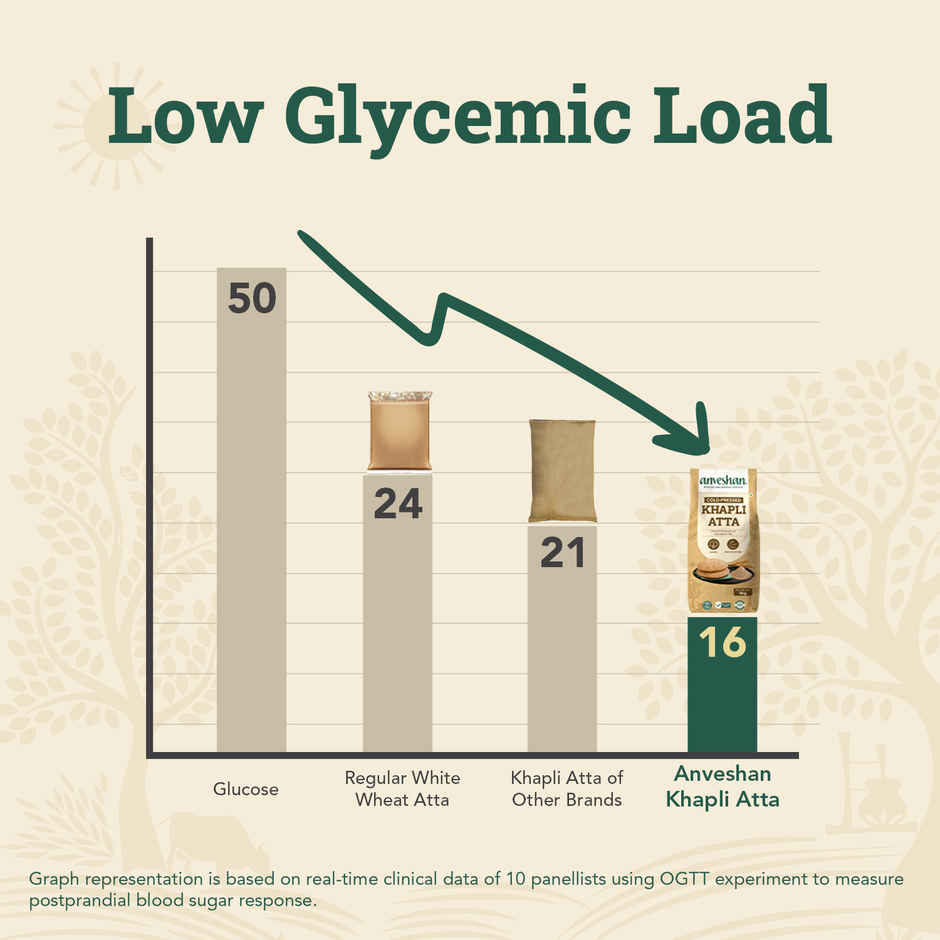 Anveshan Cold-Pressed Khapli Atta | High Dietary Fiber for Easy Digestion