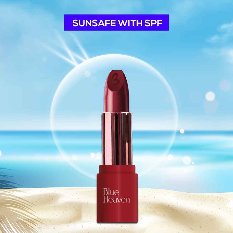 Blue Heaven True Matte Lipstick with SPF Sun Protection | Long Lasting Upto 8Hrs | 12 Bright Red