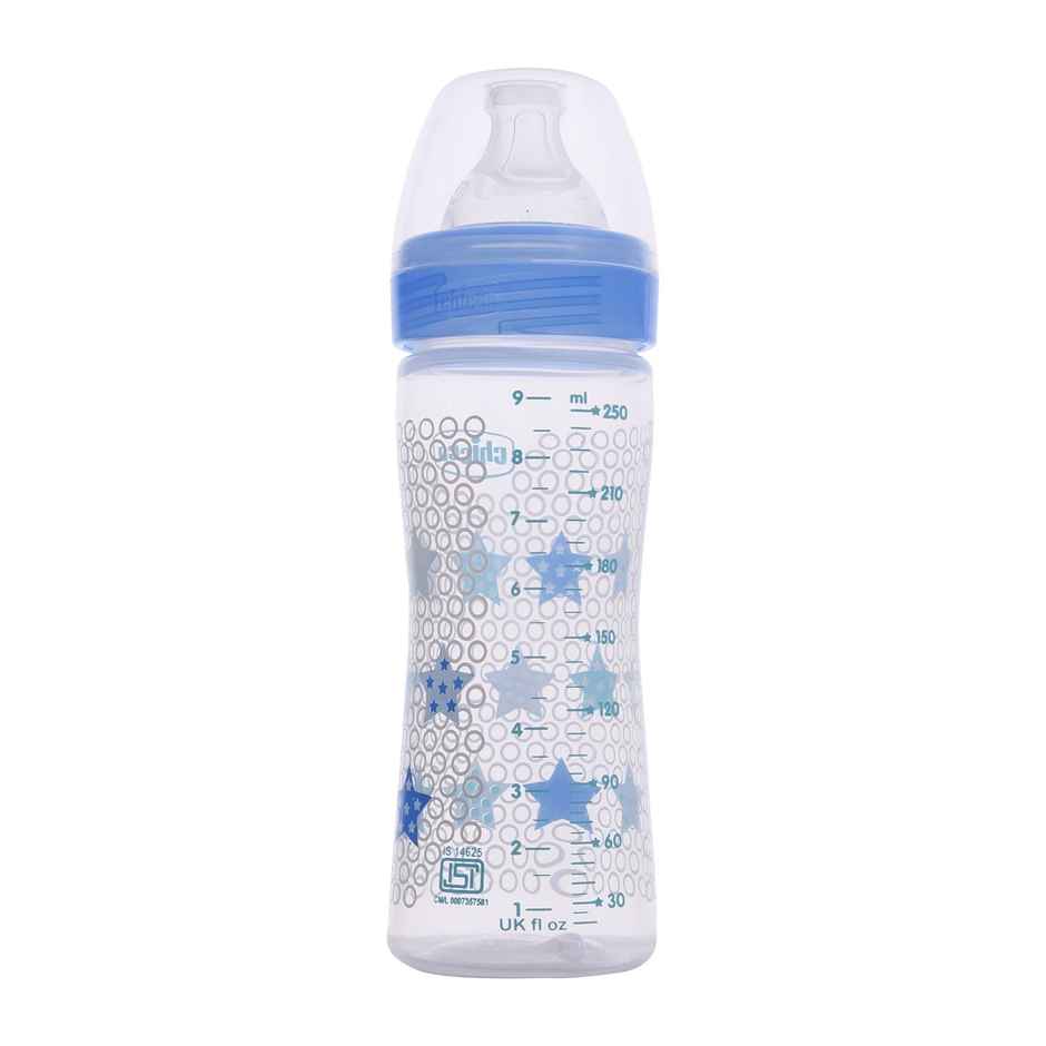 Chicco Feeding Bottle Wb Sil Physio Blue