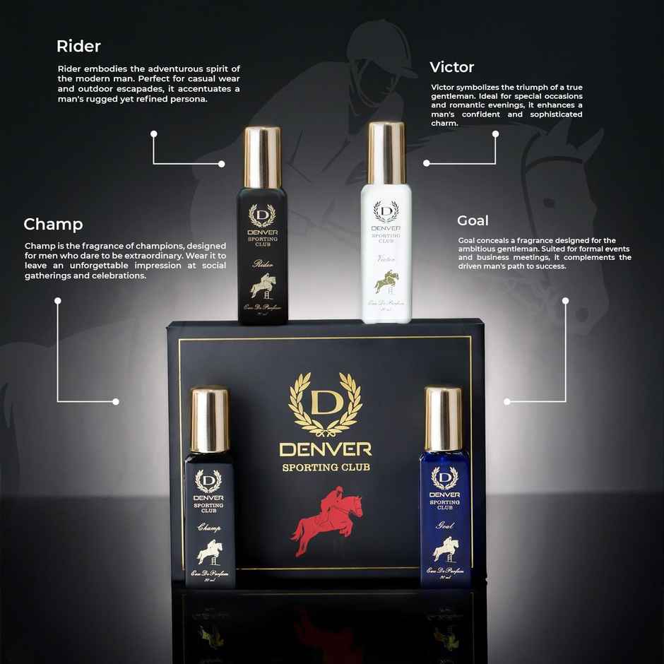 DENVER Sporting Club EDP- SRK's Favorite Luxury Gift Pack Set Eau de Parfum For Men