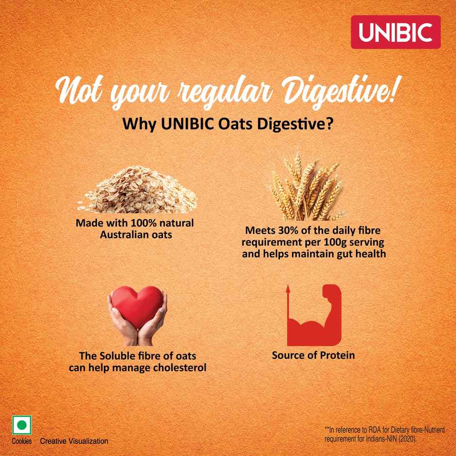 UNIBIC Oatmeal Digestive Biscuits | Cholesterol-Free And Trans Fat-Free Combo