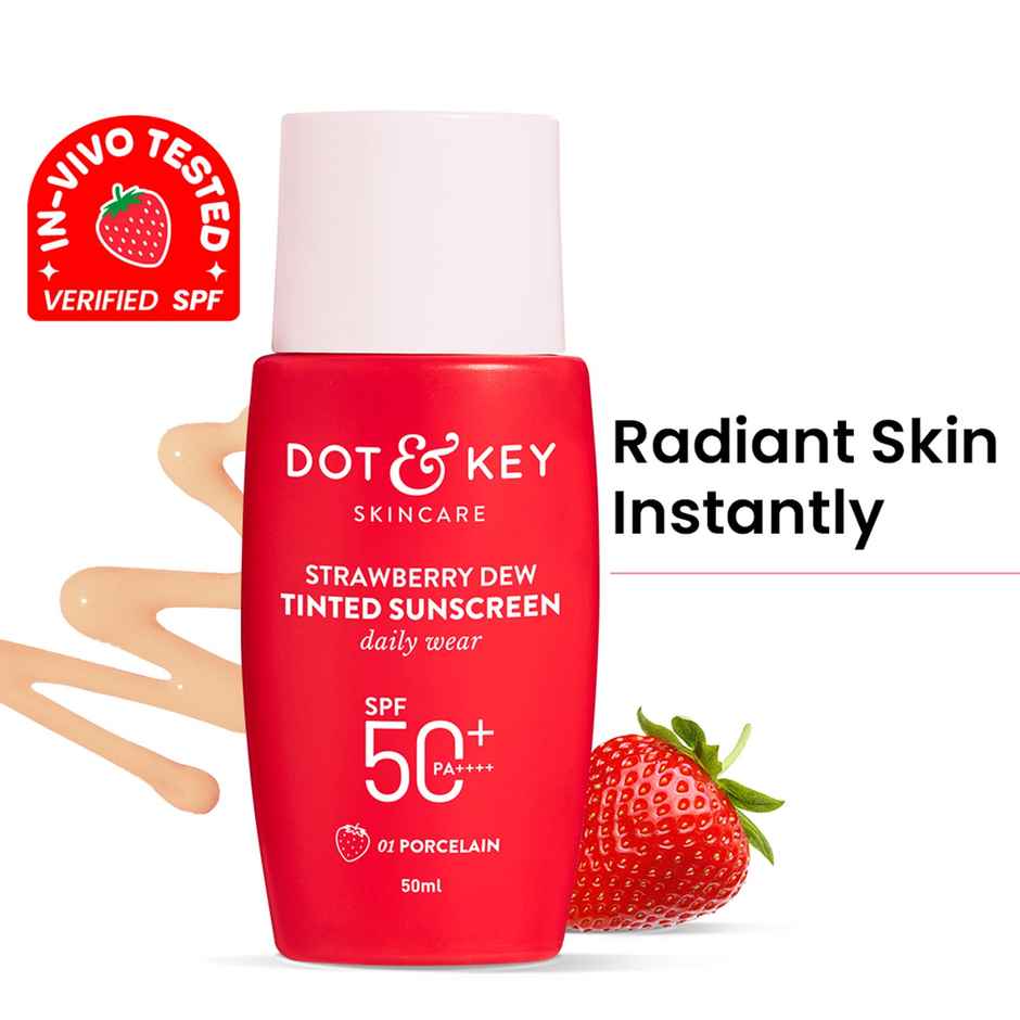 Dot & Key Strawberry Dew Tinted Sunscreen SPF 50+ PA++++ - 01 Porcelain