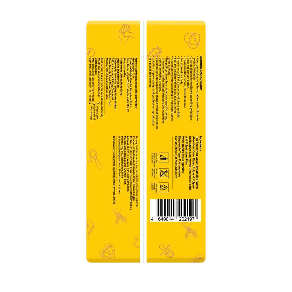 TokiBaby Light Ultra Thin Pull Up Baby Diaper Pants | Size L | 12 - 17 Months | Pack Of 42