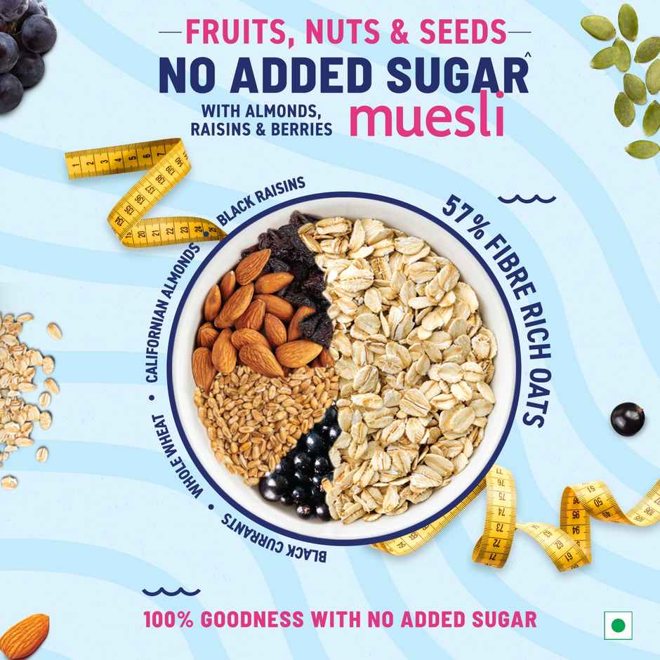 Bagrry'S No Added Sugar Muesli Fruits Nuts And Seeds