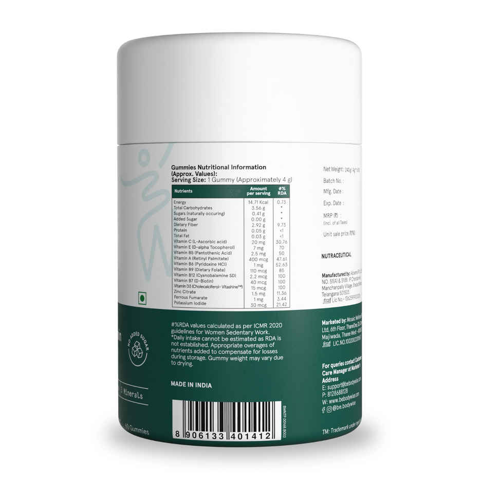 Be Bodywise Multivitamin Gummies for Women - 60 Gummies