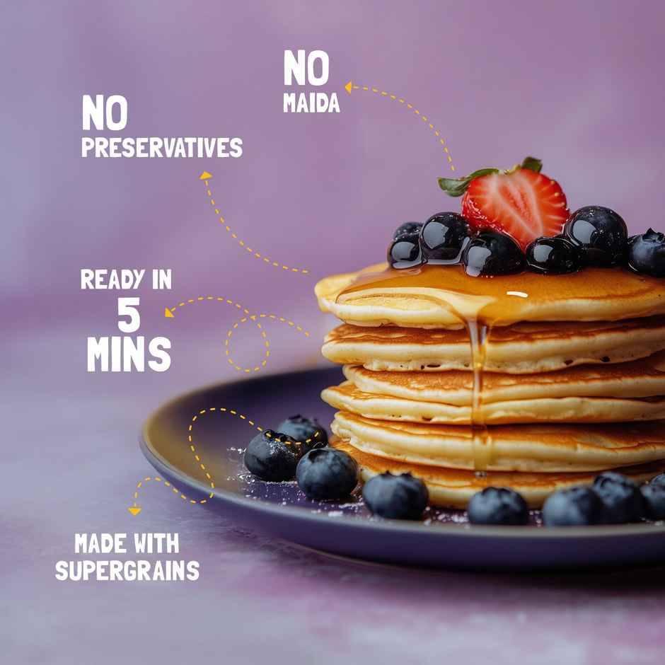 Slurrp Farm Millet Eggless Pancake Mix With Blueberries | No Maida | Healthy Breakfast