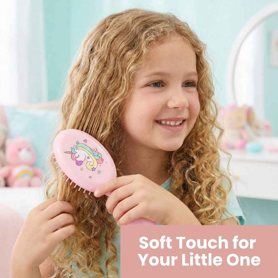 Midazzle Premium Unicorn Baby/Kids Hair Brush Pink