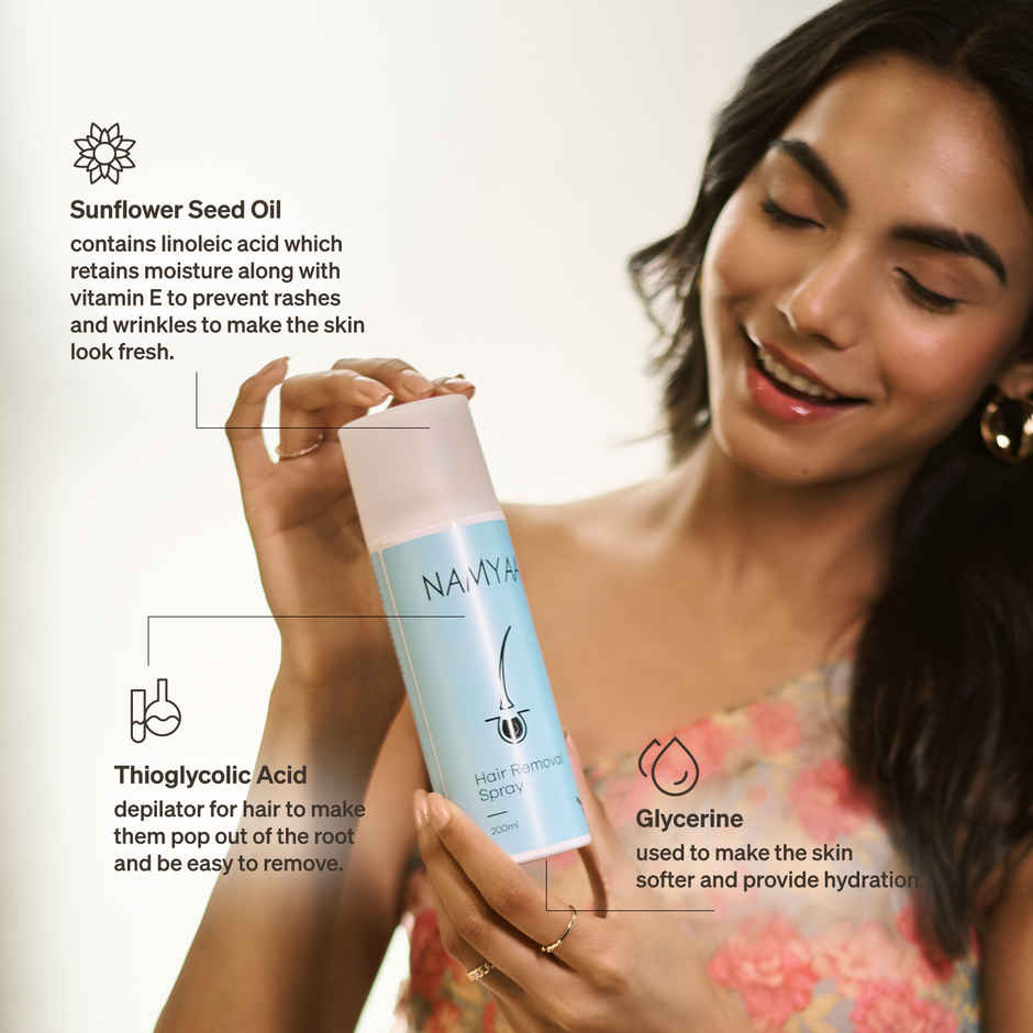 Namyaa Hair Removal Cream Spray|Painless Body Hair Removal For Underarm & Bikini Line | Pack Of 1