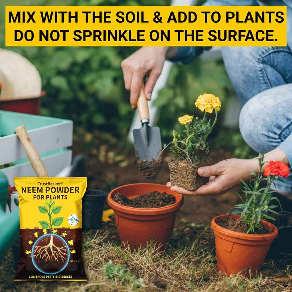TrustBasket Neem Cake Powder | Organic Fertilizer & Pest Repellent for Home Gardening