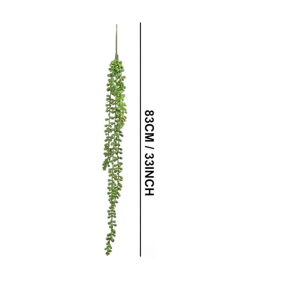 Tied Ribbons 6 Pcs Artificial Succulents Hanging Plants String of Pearls Plant Leaves | 93 Cm Long
