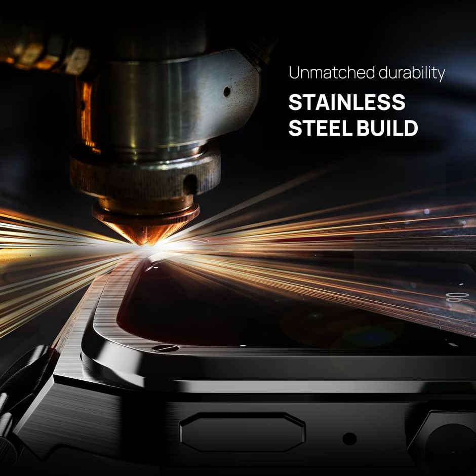 Noise Colorfit Chrome Smartwatch with Bluetooth Calling | 1.85" Display | Sleep tracker - Elite Silver