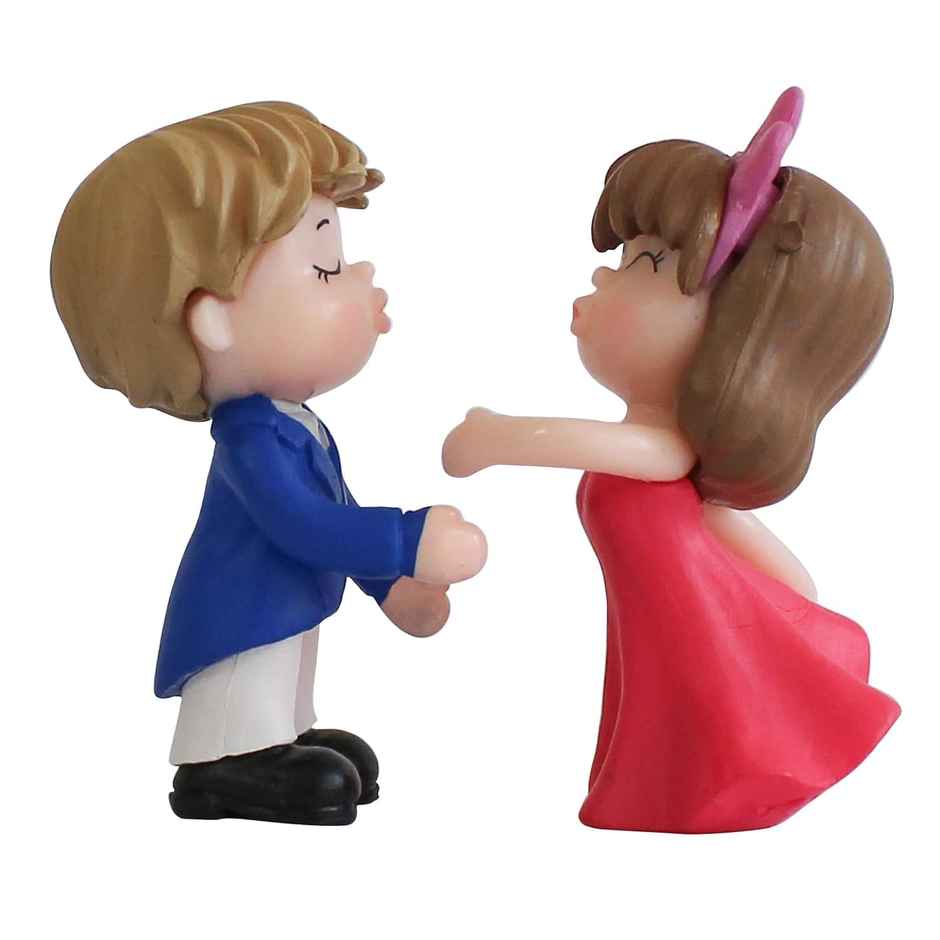 Tied Ribbons Romantic Hug Couple Showpiece