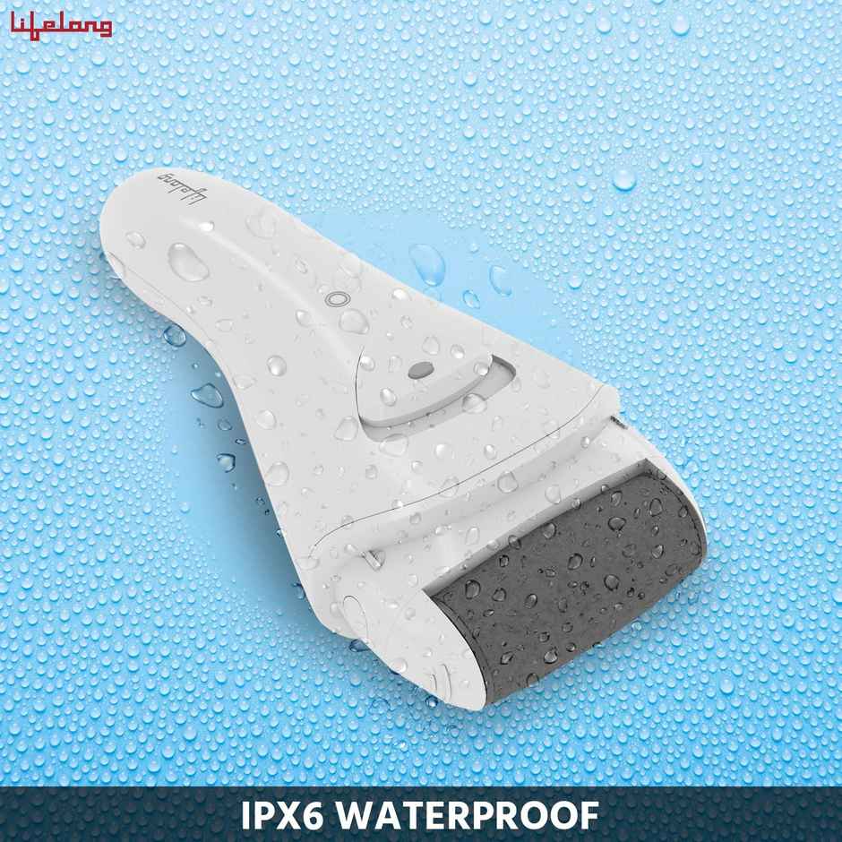 Lifelong LLPCW04 Rechargeable Callus Remover - 3 Changeable Roller Heads