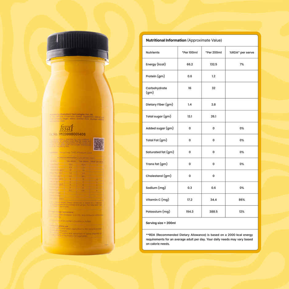 Chyll Fresh Mango Juice - Cold Pressed