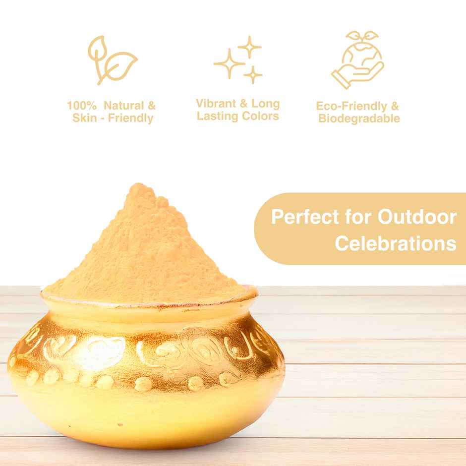 Vayu Panchtatva Herbal Holi Gulal | Orange | Cock