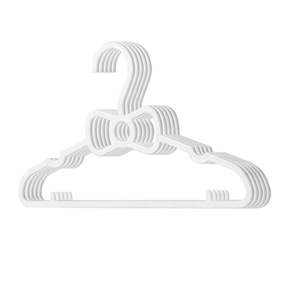 Kuber Industries 15 Pcs Small Baby Hangers for Clothes Hanging for Wardrobe | White