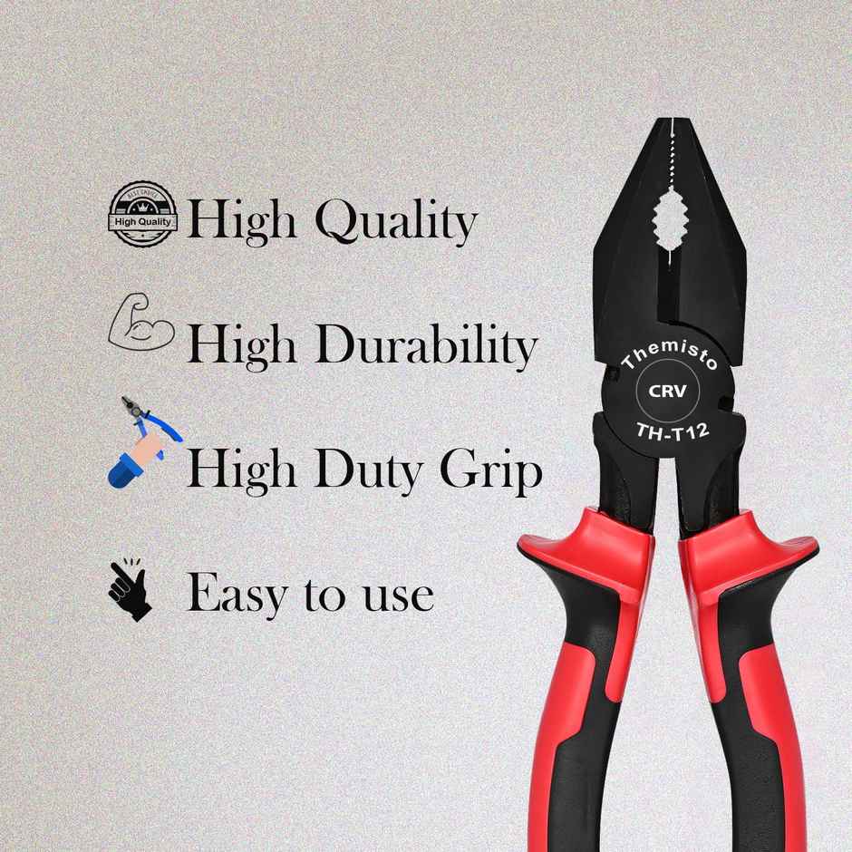 Themisto 8 Inch Combination Plier Crv (Red)