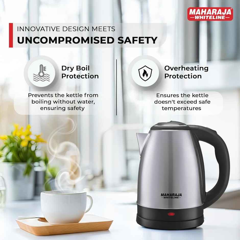 Maharaja Viva Steller Electric Kettle | 1.5L | 1350W Power | Stainless-Steel Kettle