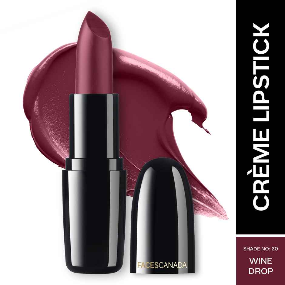 Faces Canada Weightless Creme Finish Lipstick - Wine Drop | Lightweight and Long Lasting