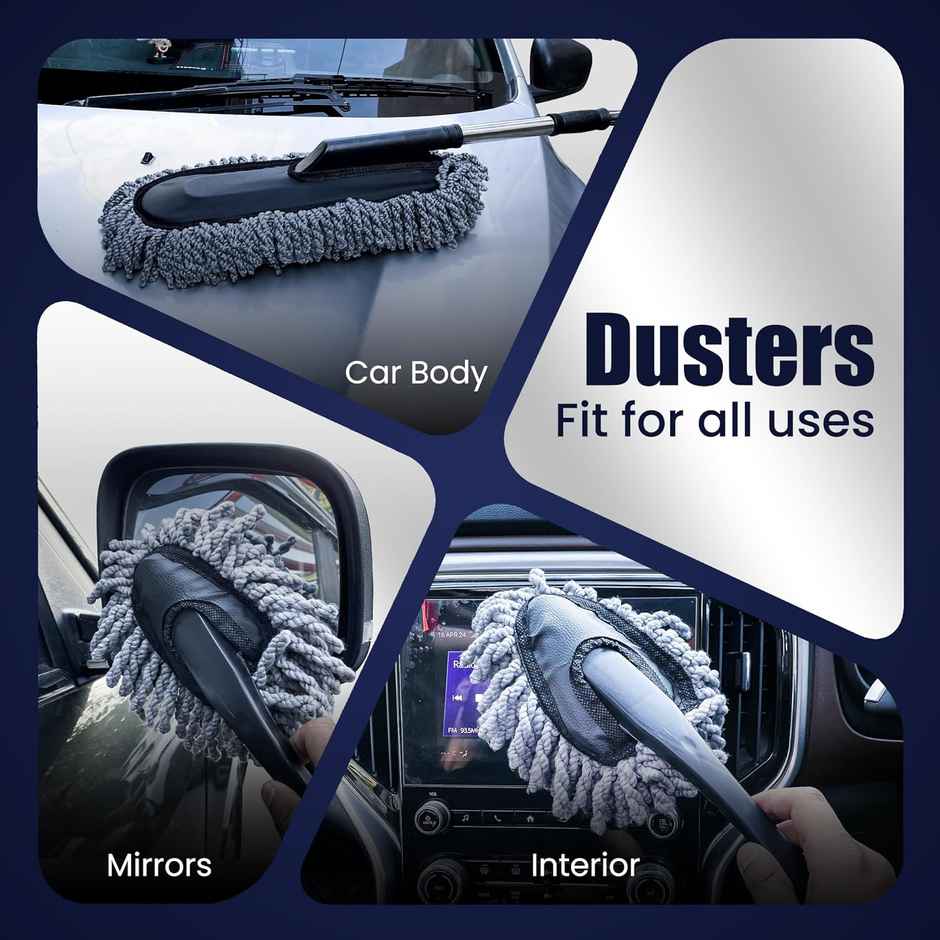 Autoguys Majiko & Small Duster Combo Soft Microfiber Car Duster Brush Home Duster Kitchen Cleaning