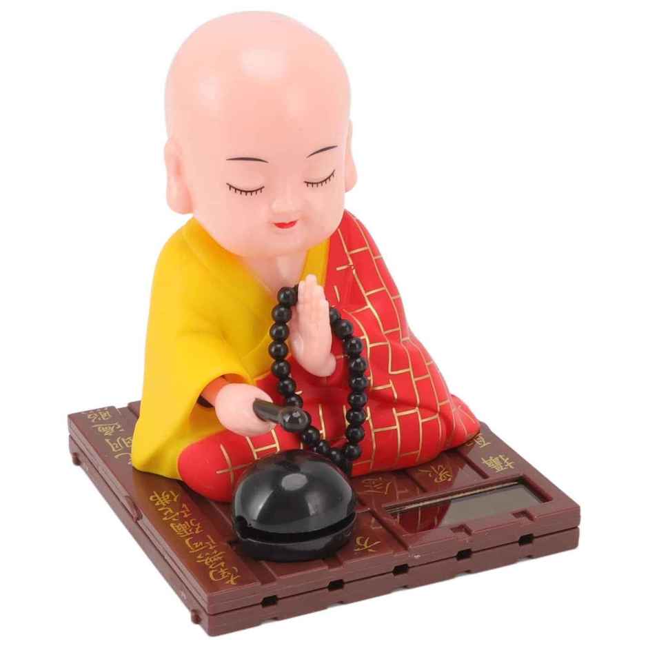 TIED RIBBONS Feng Shui Little Buddha Statue | Multicolour - 3 in x 3.5 in