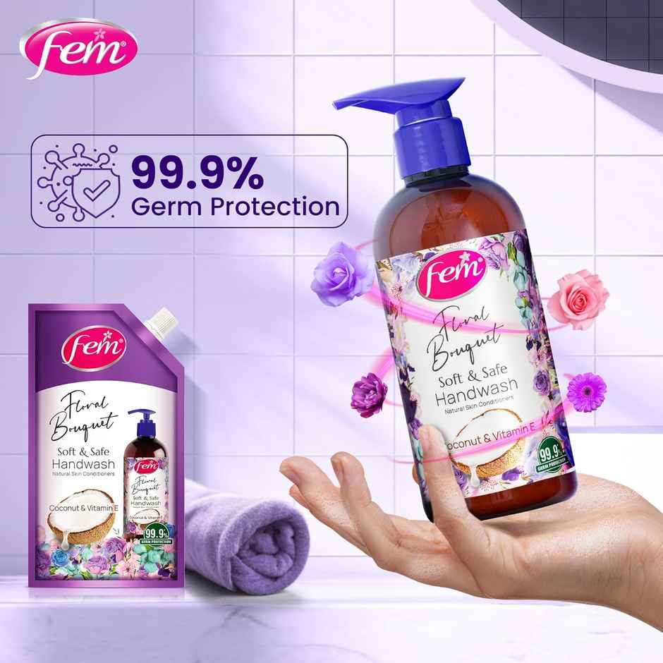 Dabur Fem Floral Bouquet Soft & Safe Handwash