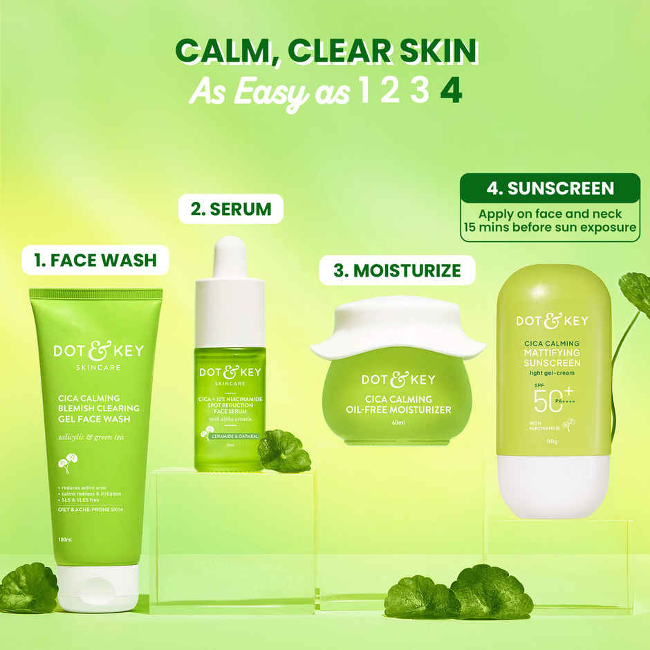 Dot & Key Cica Niacinamide Face Sunscreen SPF 50 PA+++ Uv Protection For Oily And Acne Prone Ski